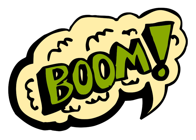 Boom Cool Lettering in Pop Art Style